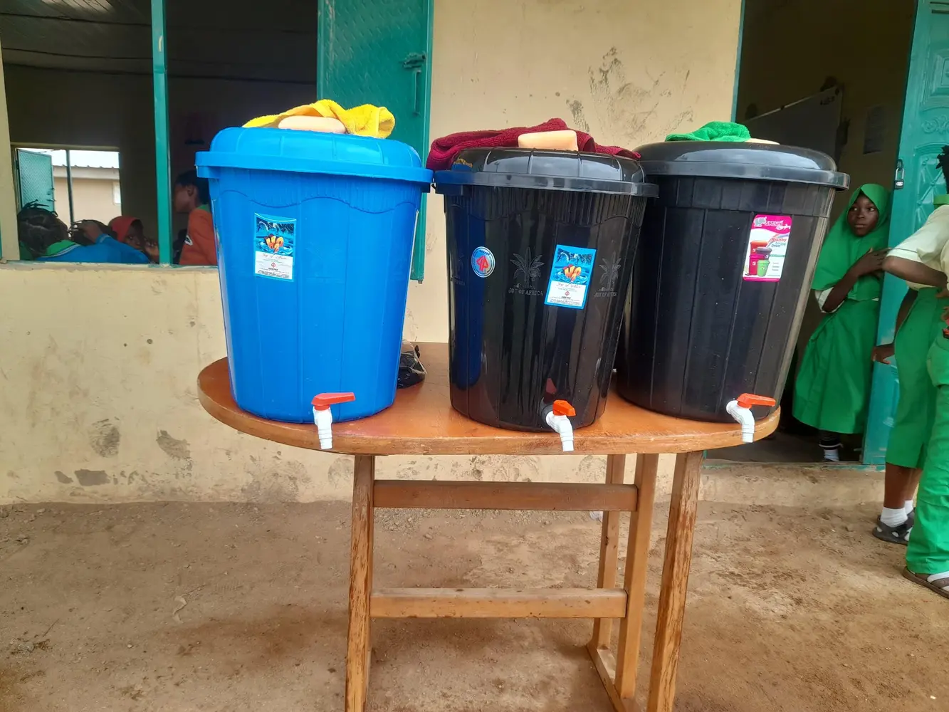 Community support materials presented during an outreach