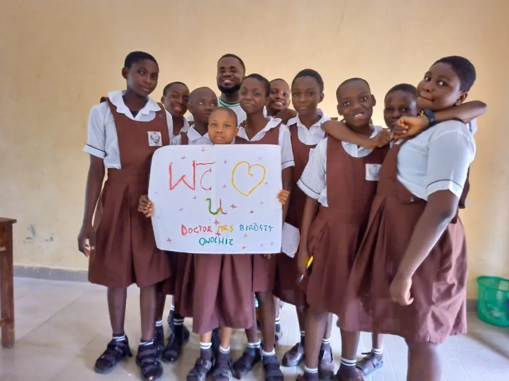 Schoolgirls taking part in a WEMAI mentoring activity
